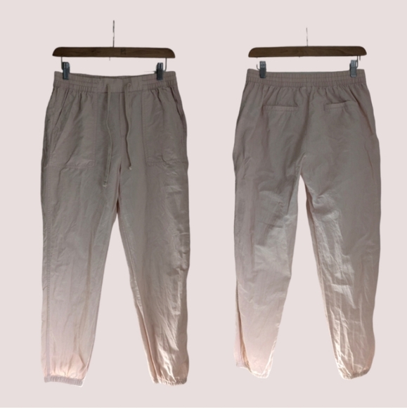 🩷 GAP Linen-Cotton Blend High Rise Utility Joggers, S - Picture 3 of 14